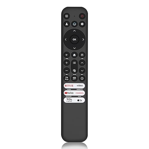 Replacement for TCL TV Remote Control, for TCL-Google/Roku-TV, Compatible with FHD HDR LED QLED 4K UHD Smart TV(No Voice)