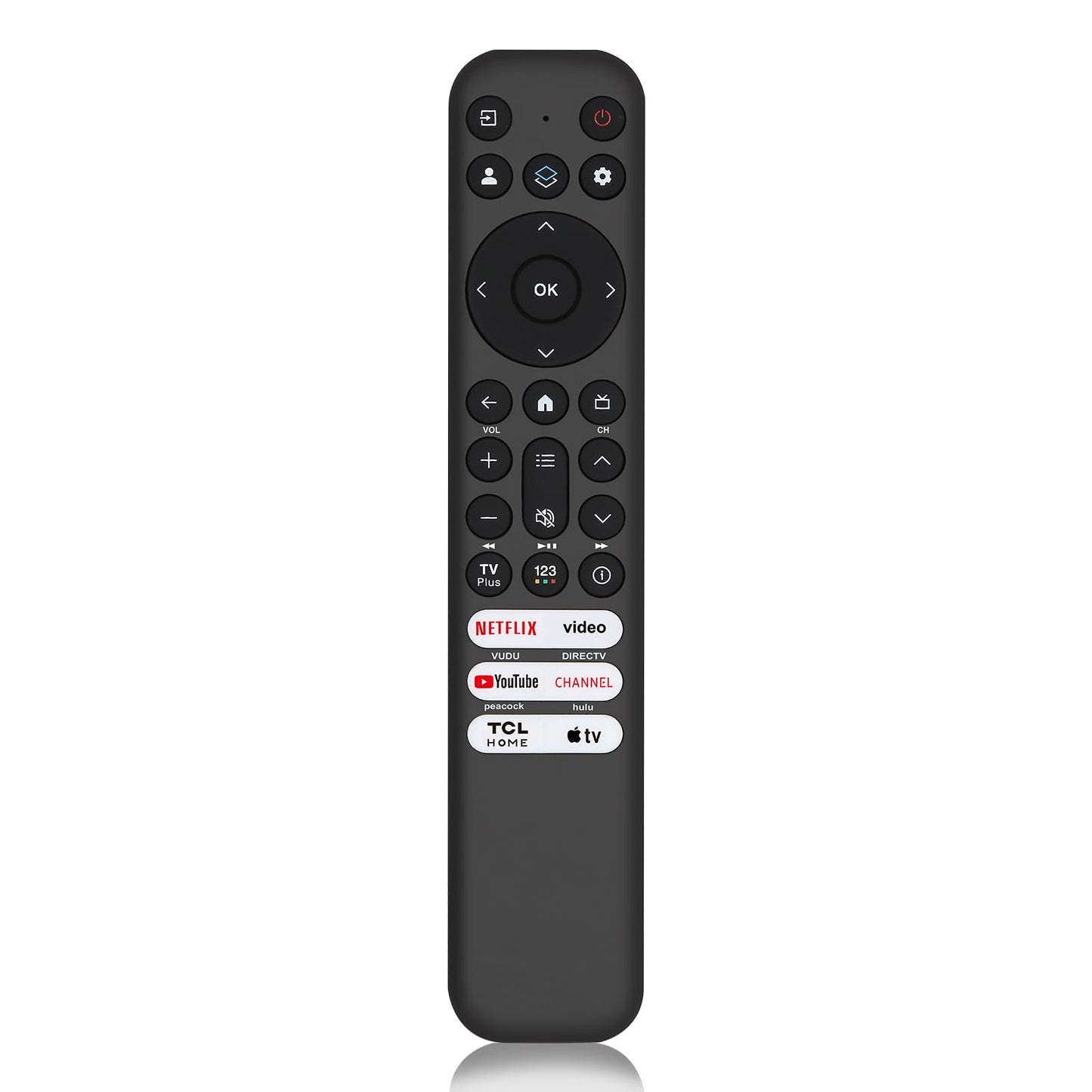 Replacement for TCL TV Remote Control, for TCL-Google/Roku-TV, Compatible with FHD HDR LED QLED 4K UHD Smart TV(No Voice)