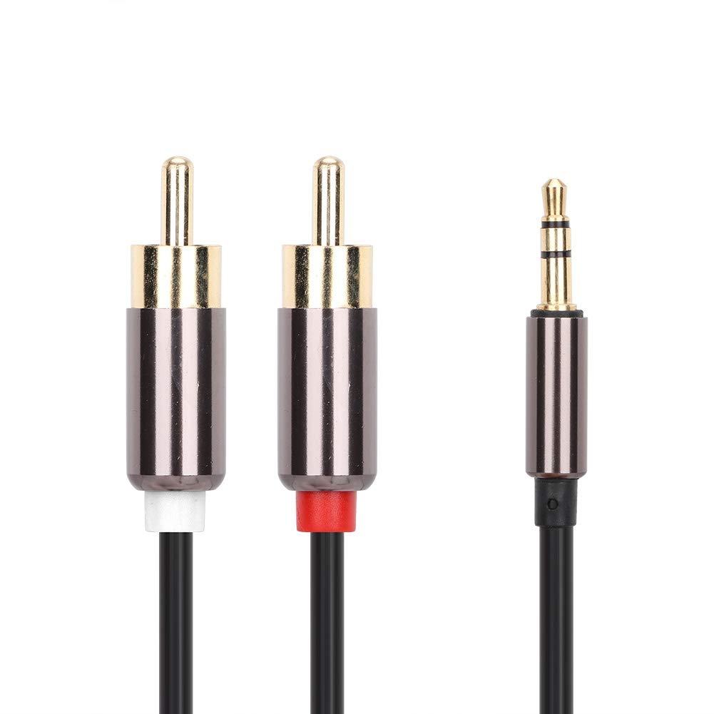 Ciglow 3.5mm Audio Cable, 1m PVC 3.5mm Male to 2 Male Audio Adapter Cable Y Splitter Aux Cable for DJ Controller, Surround Sound, Digital, DTS…