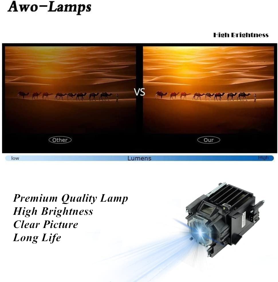 AWO LMP-F331 Premium Replacement Lamp Bulb with Housing for Sony VPL-FH35,VPL-FH36,VPL-FX36,VPL-FX37,VPL-F501H,VPL-F501H/W,VPL-F600X Projectors
