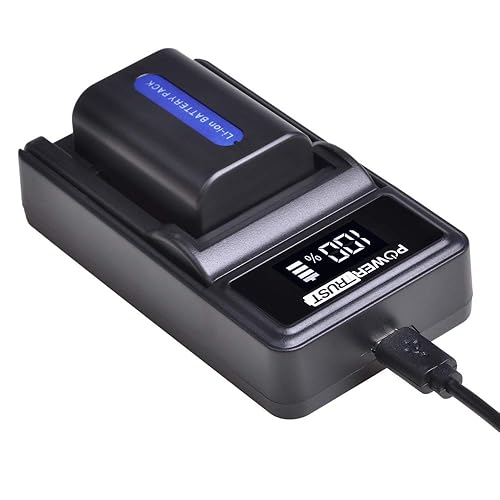 PowerTrust 1X Battery NP-FH50 FH50 and LED USB Charger for Sony NP-FH50 NP-FH40 NP-FH30 DSLR-A230 DSLR-A330 DSLR-A290 DSLR-A380 DSLR-A390 DSC-HX1