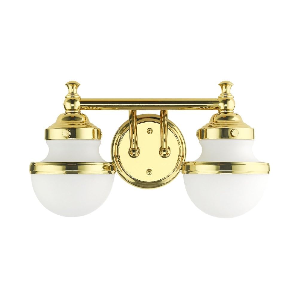 Livex Lighting 2 Light Polished Brass Bath Vanity Vanity Sconce