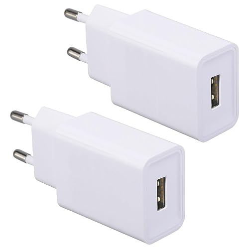 European Charger USB Adapter 2-Pack 10W EU Charger Plug Power Adapter for iPhone,Samsung Galaxy,Huawei,Xiaomi,LG,Motorola,HTC etc.