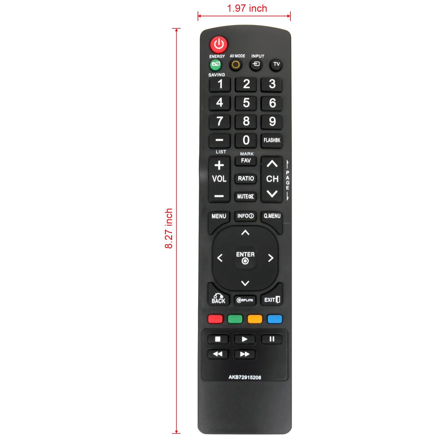 AKB72915206 Replaced Remote fit for LG TV 55LD520UAAUSWLUR 32LD450 47LD450 26LE5300 55LD520 19LD350 19LD350UB 19LE5300 22LD350 32LD320H 32LD325H