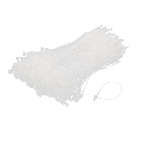 uxcell a14120100ux0298eu 80mm Snap Lock Pin Security Loop Plastic Tag Fastener Cable Tie 500pcs (Pack of 500)