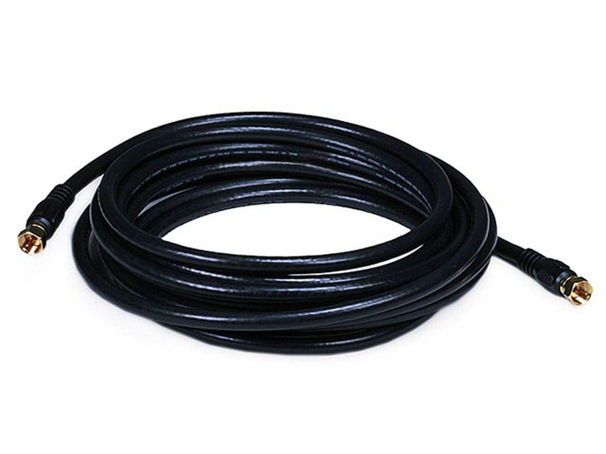 Coaxial Cable,RG-6,15 ft.,Black