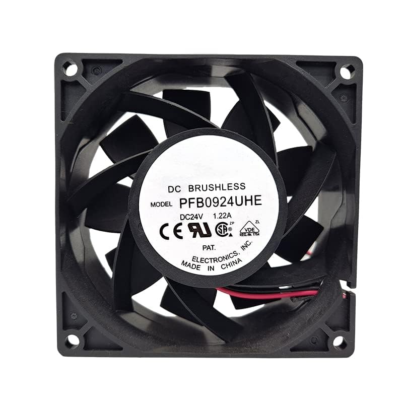 PFB0924UHE DC 24V 1.22A 29.28W 90x90x38mm 2-Wire Cooling Fan