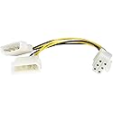StarTech.com 6in LP4 to 6 Pin PCI Express Video Card Power Cable Adapter - Power adapter - 4 pin internal power (M) to 6 pin PCIe power (M) - 6