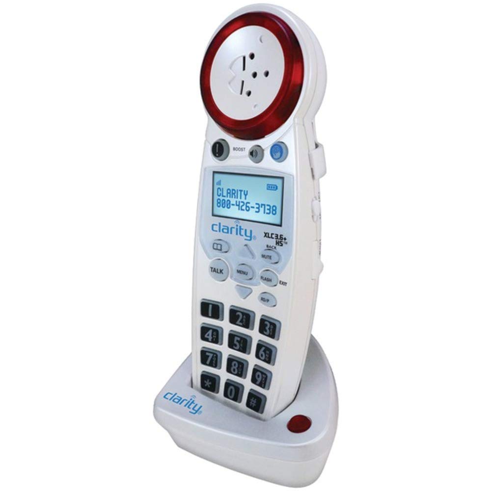 Clarity XLC3.6+HS Cordless Extension Handset with Caller ID, White