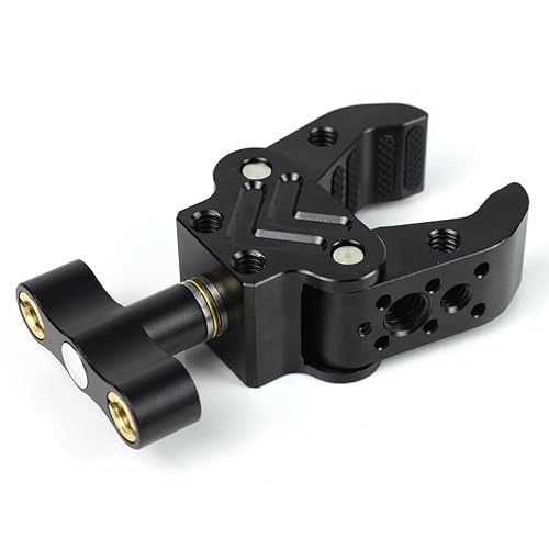 Akeipho Super Clamp with 1/4" 3/8" Threads, Camera Clamp Mount for LED Lights,Magic Arm, Mic, Wireless Flash Receivers, Triggers, Photography