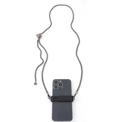 BAIXUEJI Portable Crossbody Phone Lanyard - Adjustable Metal Chain Case