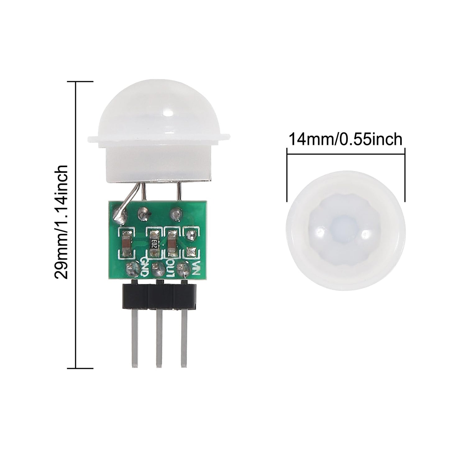8pcs AM312 Sensor Mini Sensor Module Pyroelectric Infrared Motion Automatic Detector DC 2.7 to 12V for Arduino
