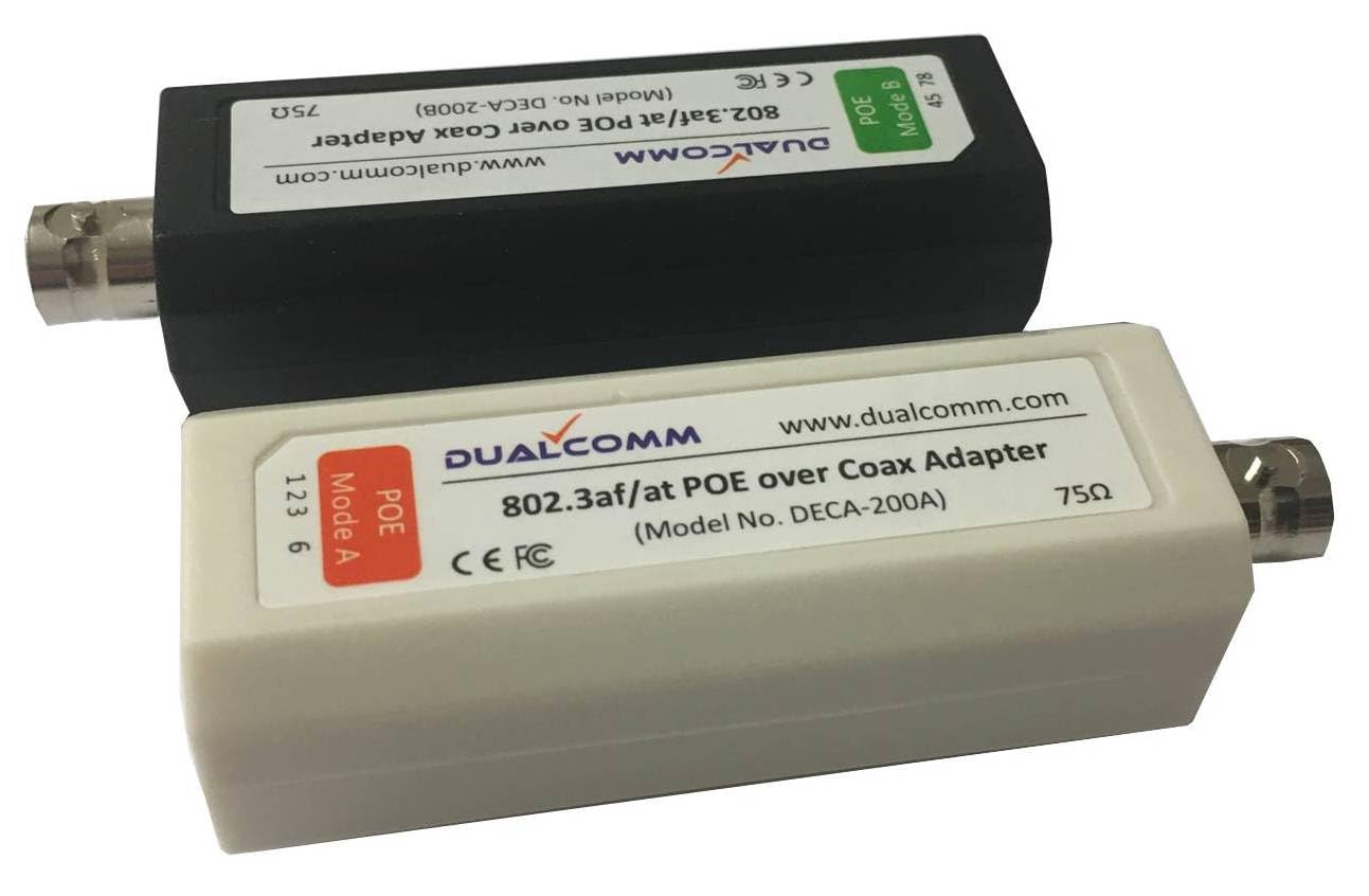 POE Ethernet-over-Coax Adapter Kit (DECA-200-10M, 10Mbps Version) - By Dualcomm