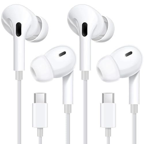 USB C Earbuds Wired USBC Headphones for iPhone 17 16 15 Pro Max 16e 15 16 Plus, Ear Buds in-Ear Earphones Wired Type C Ear Phones with Microphone