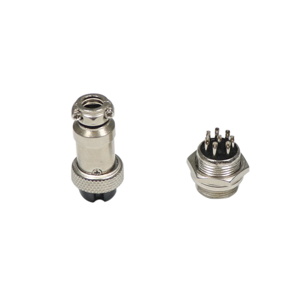 Aviation Plug Connector GX16 8 Pin Panel Metal Mount Circular Aviation Connector Adapter Male Female Plug Socket, Pack of 5 Pairs