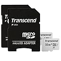 Transcend 32GB Micro SDHC Secure Digital UHS-I Memory Cards, Compatible with Samsung WB35F Digital Camera - Class 10, U1, 100MB/s, 300 Series - Pack