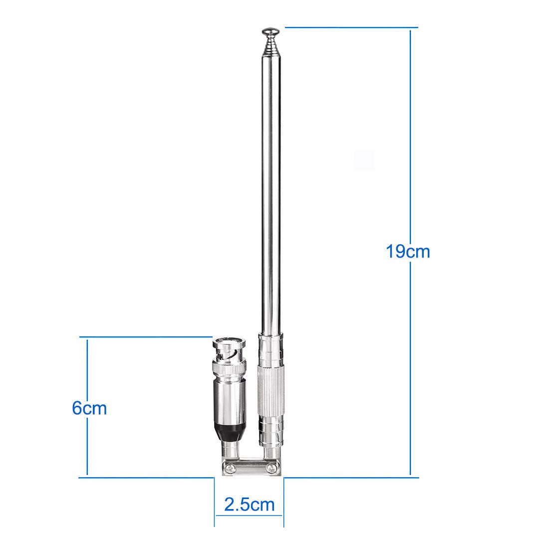 Bingfu 20-1300MHz Police Scanner Antenna 8 Sections Telescopic BNC Male Antenna 2-Pack Compatible with Uniden Whistler Radio Scanner Cobra Midland