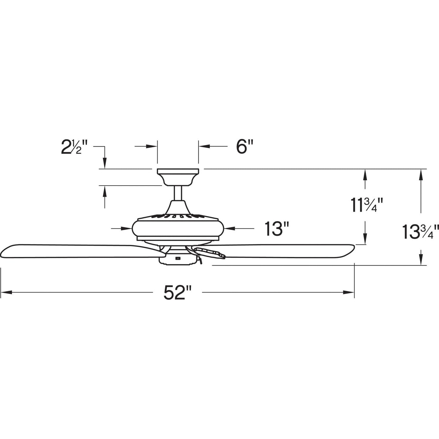 Hinkley Lafayette 52" Ceiling Fan, Brushed Nickel