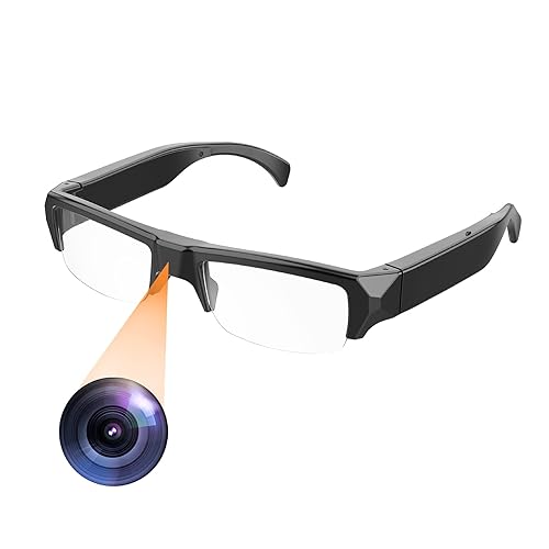 DUVIX Mini Camera Glasses with 64GB Card HD 1080P Video Glasses with Motion Detection for Outdoor Indoor