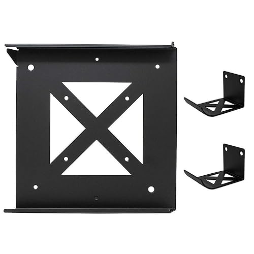 HumanCentric Wall Mount Compatible with PS4 Slim, 2 Controller Mounts Bundle, Mount on The Wall or on The Back of the TV with a VESA Pattern, Does Not
