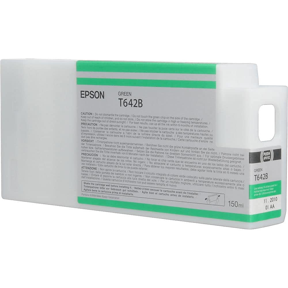 Epson Green Ultra Chrome HDR Ink Cartridge, 150 ml (T642B00)