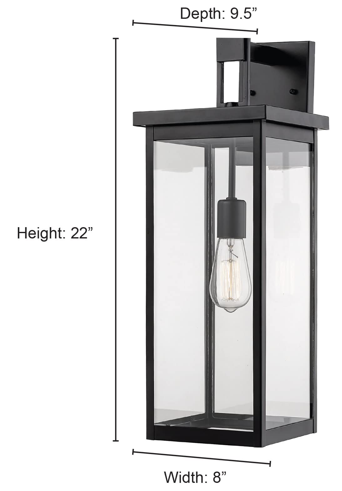 Millennium 2602-PBK Transitional One Light Outdoor Wall Bracket in Black Finish,