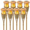 Evelynsun Solar Outdoor Lights, Solar Torch Lights Outdoor Flickering Flame, Outdoor Decorations for Patio Path Yard - 8 Pack