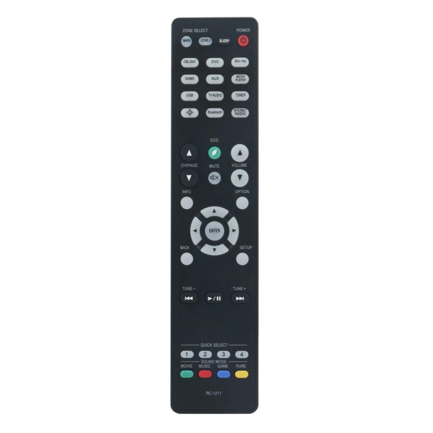 RC-1217 Replacement Remote Control for Denon Home Theater AV Receiver in Living Rooms or Rooms, No Programming or Pairing Needed, Replace Remote