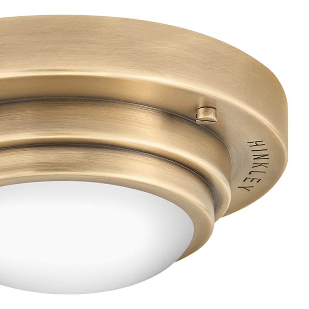 Hinkley Porte Extra Small Flush Mount Ceiling Light or Wall Sconce, Etched Opal Glass Shade, Dual-Mount Design, Integrated LED, ADA Compliant