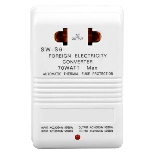Voltage Converter 70W 110V/120V to 220V/240V Step-Up&Down Voltage Converter Transformer for Travel