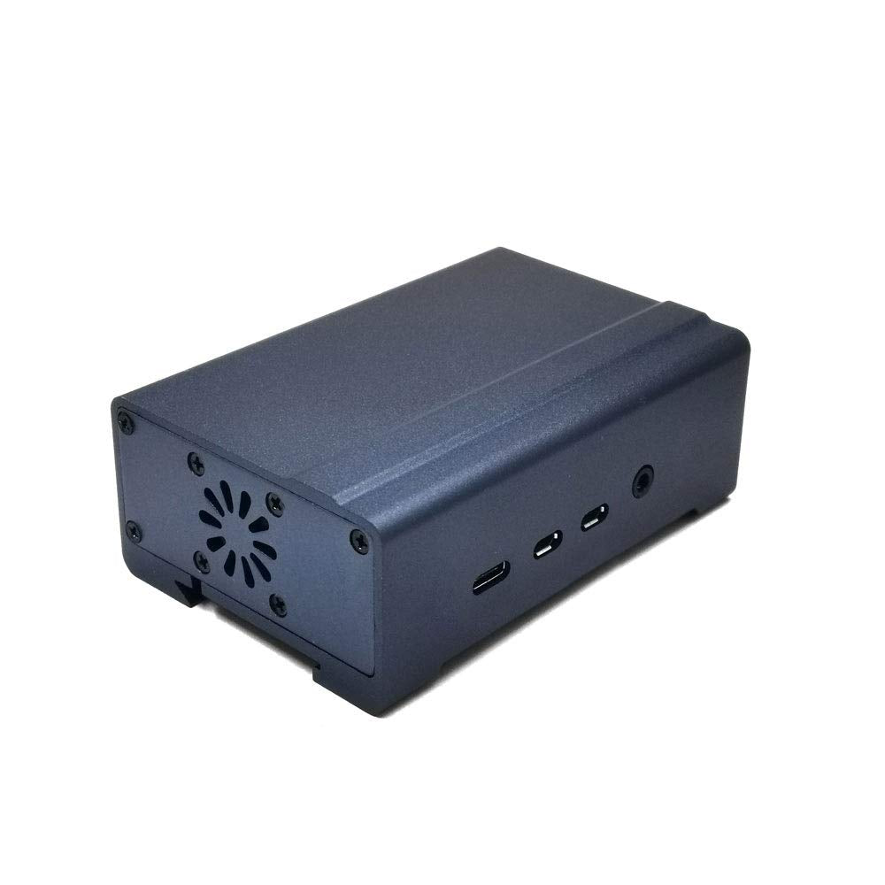 ZkeeShop for Raspberry Pi 4 Aluminum Case with Fan and 4PCS Heatsink Compatible for Raspberry Pi 4 Model B (Not Include Raspberry Pi Board) (Blue)