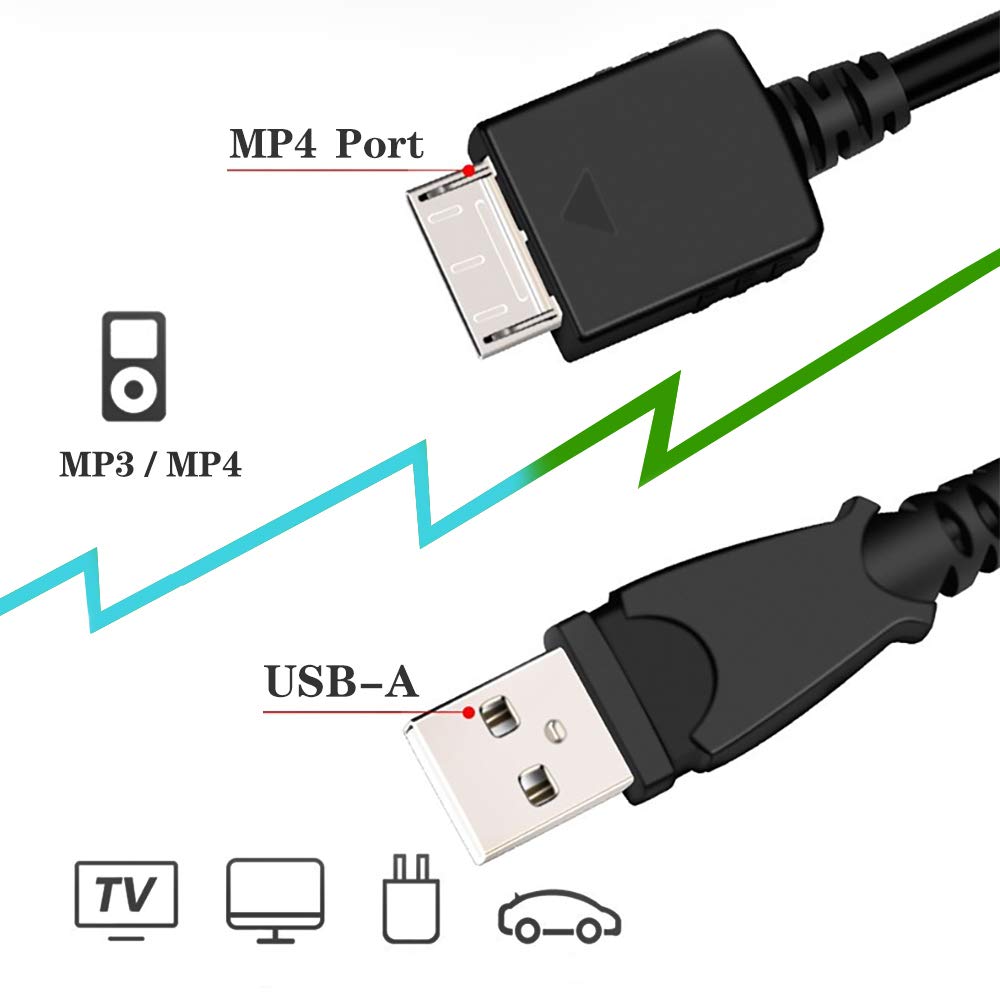 WindSwallow Replacement MP3 MP4 Player USB Charger Cable Compatible with for Sony Walkman NWZ Charging Cord for A, S, E, X, Z Series