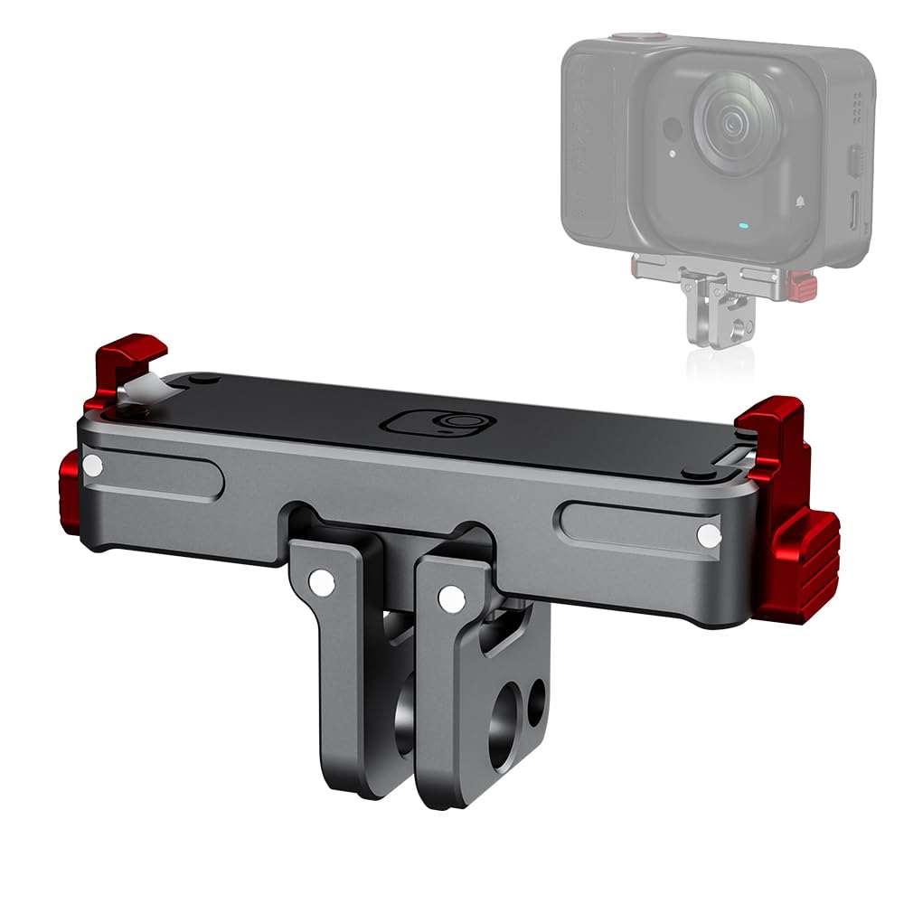 Quick Release Magnetic Adapter Mount for Insta360 GO Ultra Camera, Foldable Aluminum Alloy Magnetic Expansion Adapter with 1/4" Screw Hole Connector