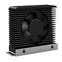 M.2 2280 NVMe SSD Heat Sink Aluminum Alloy Radiator Dissipation Thermal Pad 5V 3PIN ARGB CNC Tower Heatsink Cooler Fan Aura Sync with Cooling Fan