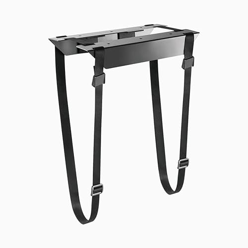 Desky Strap-On CPU Mount - Under-Desk Adjustable PC Holder with Steel Bracket & Foam Padding - Supports CPUs up to 22 lbs, Fits Towers up to 15.7"