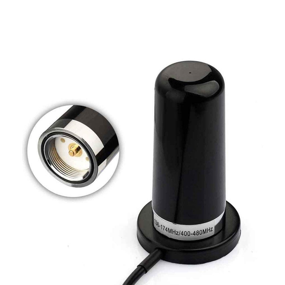 TengKo NMO Dual Band High Gain Antennas for CAR Mobile Radio UHF VHF 400-470 136-174MHZ and Mount Magnetic Base for Mobile Radios PL259 Connector (NMO