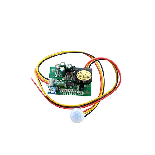 KOOBOOK 1Pcs PIR IR Pyroelectric Infrared Module Adjust Relay Output Human Body Sensor DC12V Range 5-8M