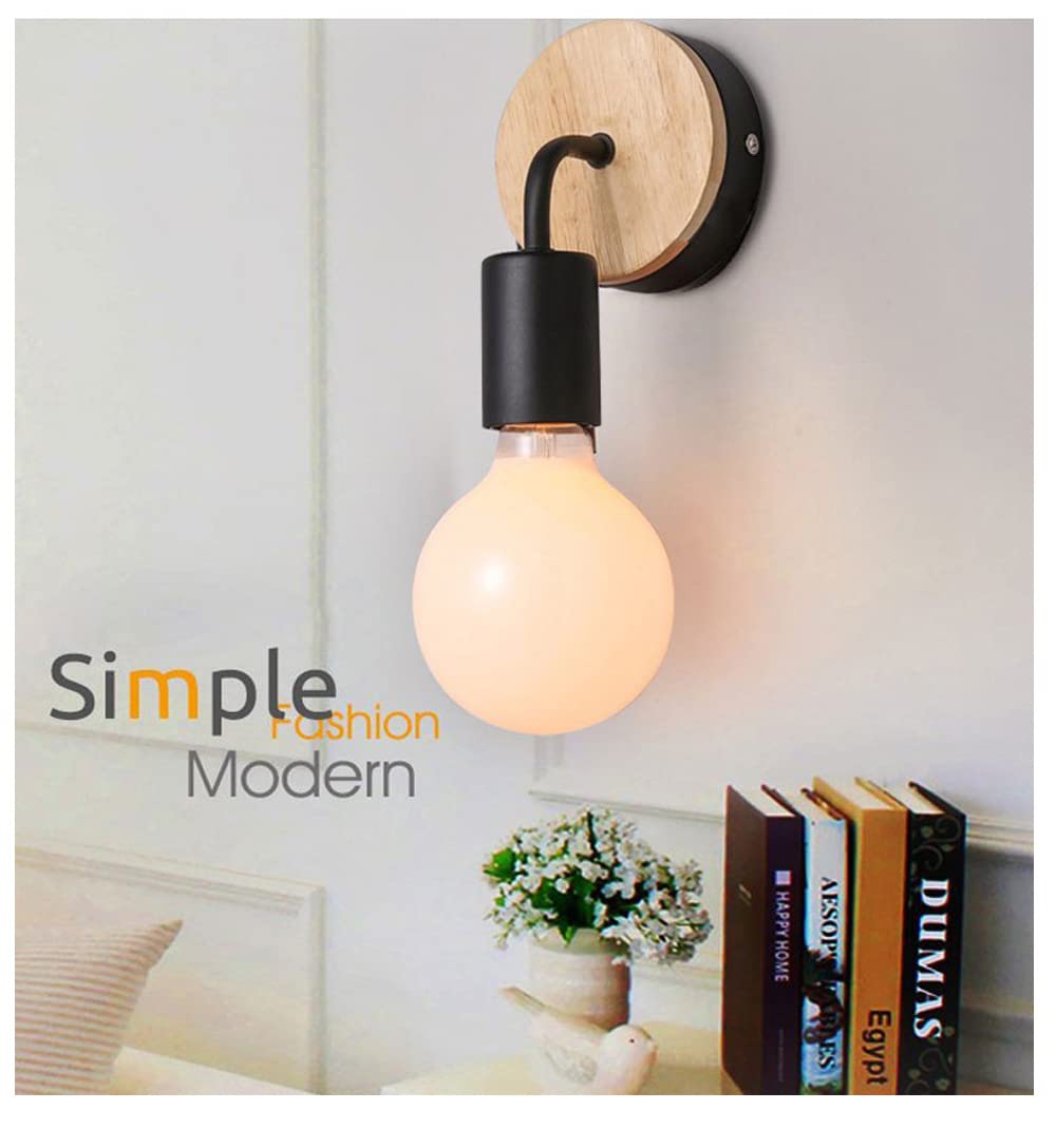 VinTopsh 2 Pack Industrial Plug in Wall Sconces, Metal Plug in Wall Lighting with On Off Switch,Farmhouse Wall Lamp Living Room Bedroom Hallway