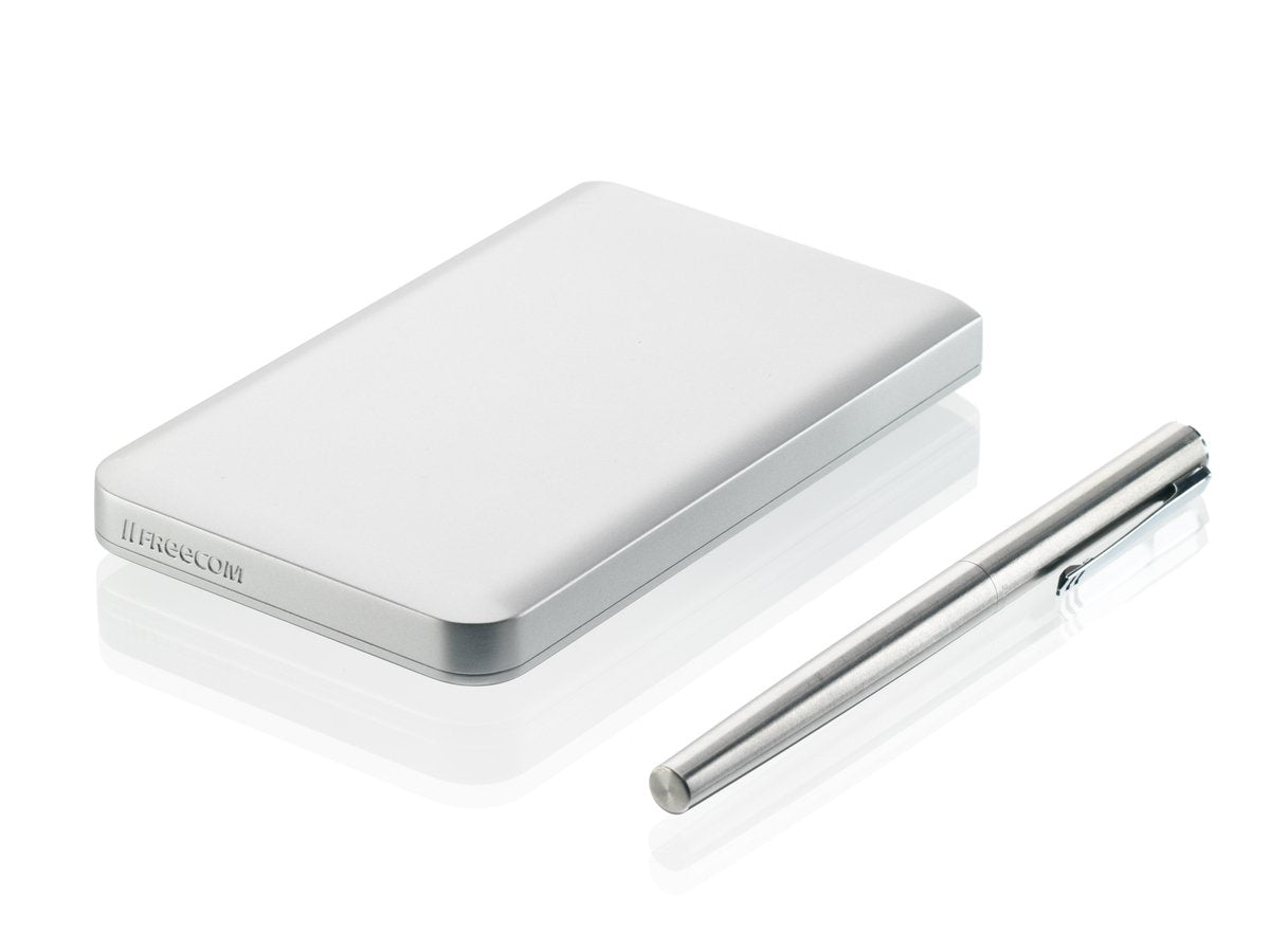 Freecom Mobile Drive Mg 1TB USB 3.0/FW800 Portable External Hard Drive with Magnesium Enclosure for MacBook, Silver 97712