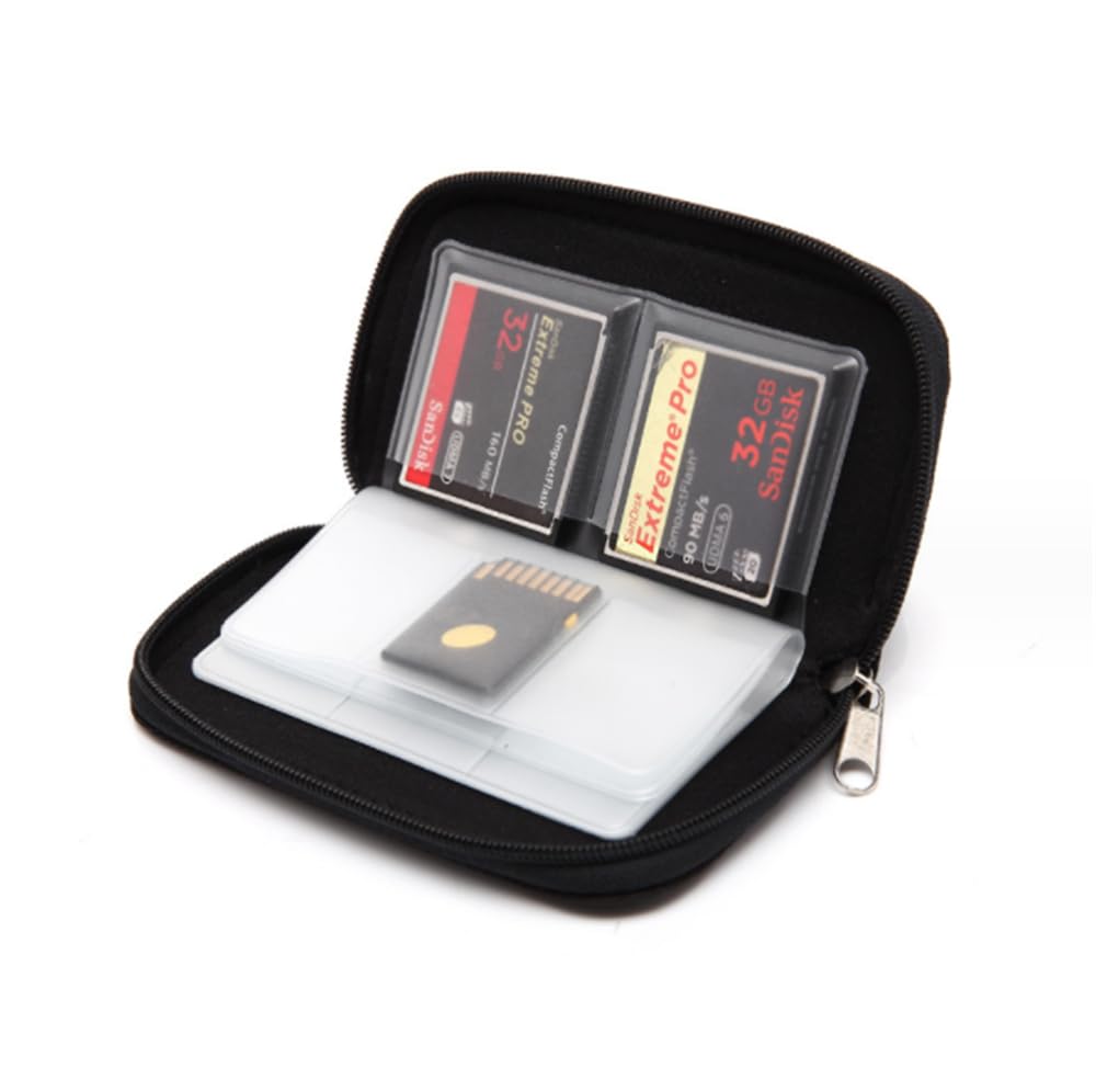 Drhob 1pcs Memory Card Storage Carrying Pouch Case Holder Wallet For CF/SD/SDHC/MS/DS