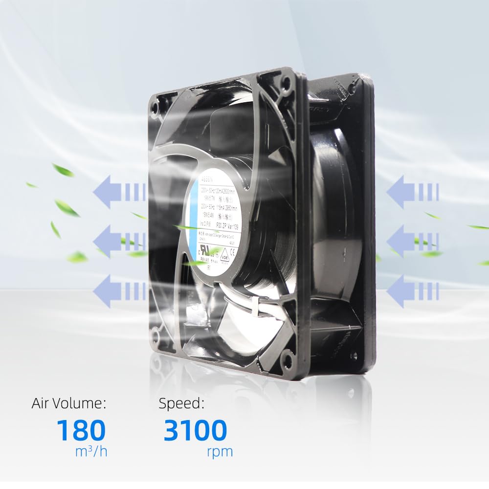 for ebmpapst Fan 4656N 230V AC Fan 19/18W 120/115mA 12038 120 * 120 * 38mm 2650rpm Axial Wind Power Industrial Electrical Wind Circle Cabinet Oven