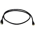 Monoprice 6ft 30AWG High Speed HDMI Cable - HDMI Connector to HDMI Mini Connector - Black