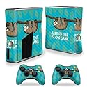 MightySkins Carbon Fiber Skin for Xbox 360 S Console - Slow Sloth | Protective, Durable Textured Carbon Fiber Finish | Easy to Apply, Remove,