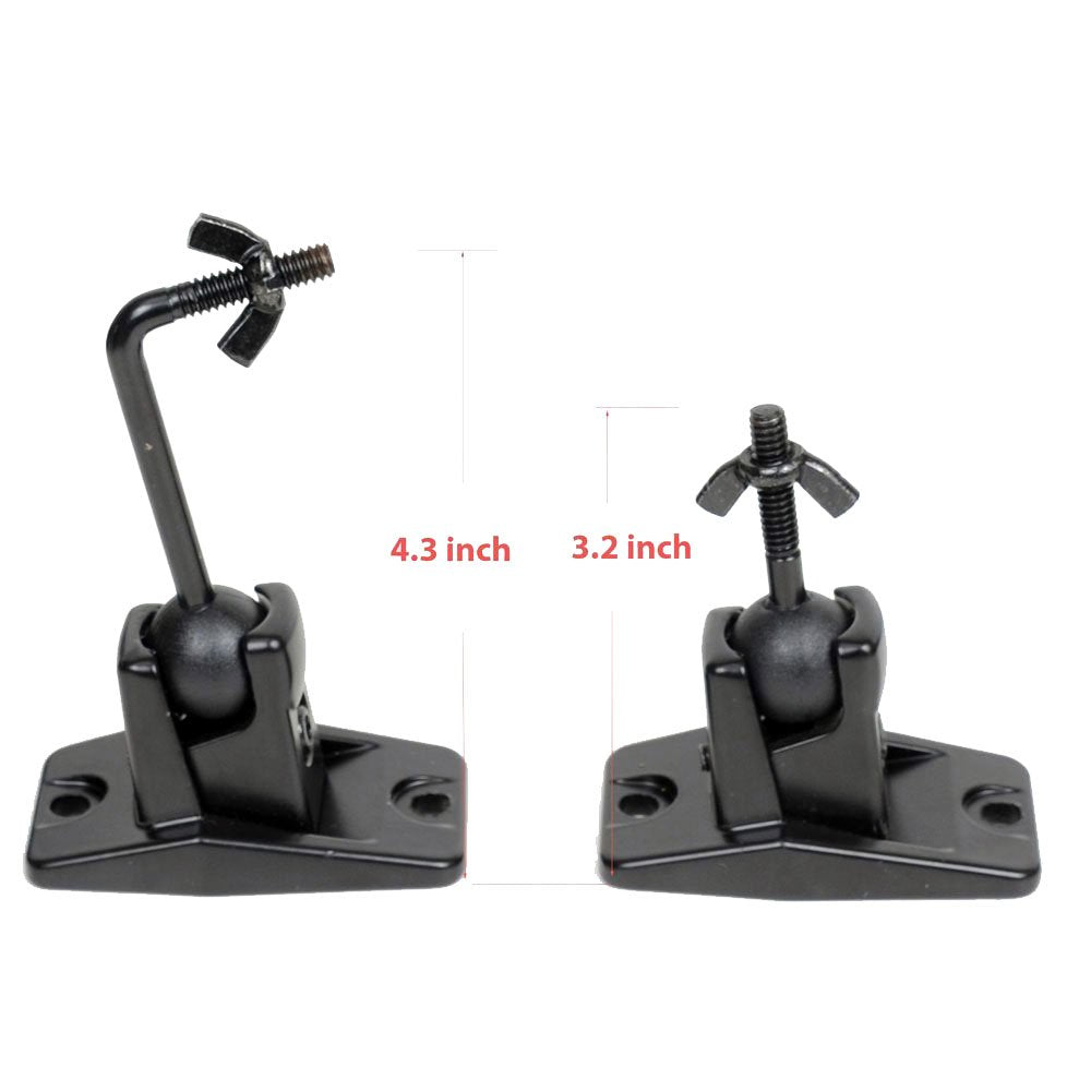 VideoSecu 5 Black Universal Satellite and Audio Speaker Mount Bracket for Wall or Ceiling MS40B5 WM6
