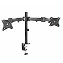Kantek Dual Monitor Arm, Stand Mounts 2 Screens up tp 27", 2 Articulating Adjustable Arms Hold 18lbs, Desk and Grommet Mount, Cable Management, VESA