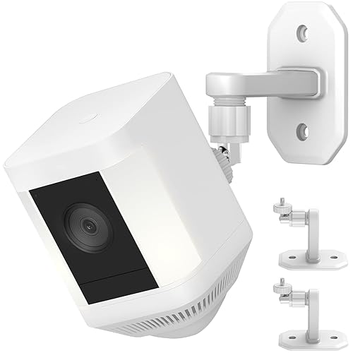 2 Pack Adjustable Wall Mount for Ring Spotlight Cam Battery and Ring Spotlight Cam Plus/Pro (Battery),360° Rotation, Indoor/Outdoor Bracket for Ring