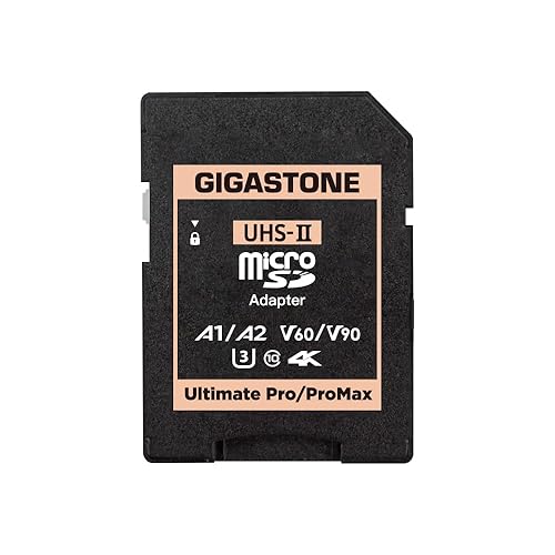 Gigastone UHS-II MicroSD to UHS-II SD Memory Card Adapter, Camera Ultimate UHS-II Adapter