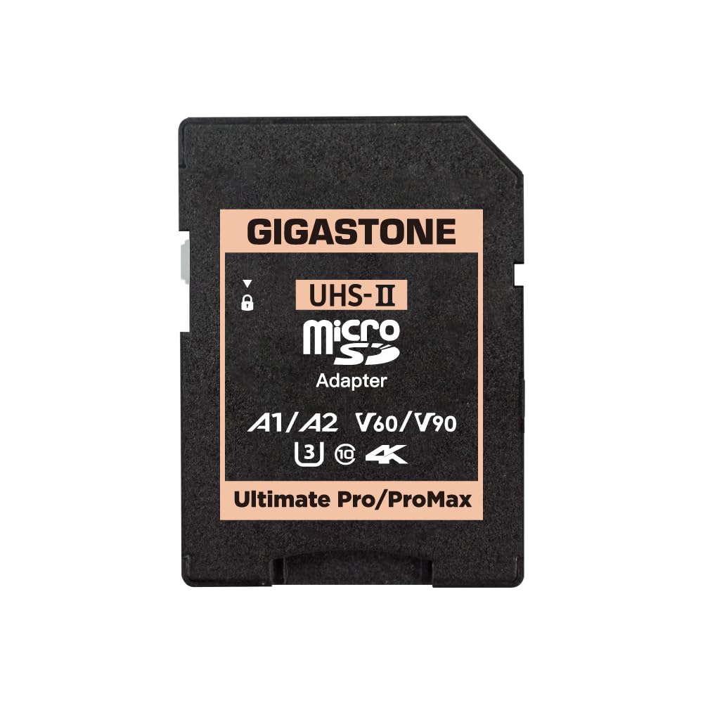 Gigastone UHS-II MicroSD to UHS-II SD Memory Card Adapter, Camera Ultimate UHS-II Adapter