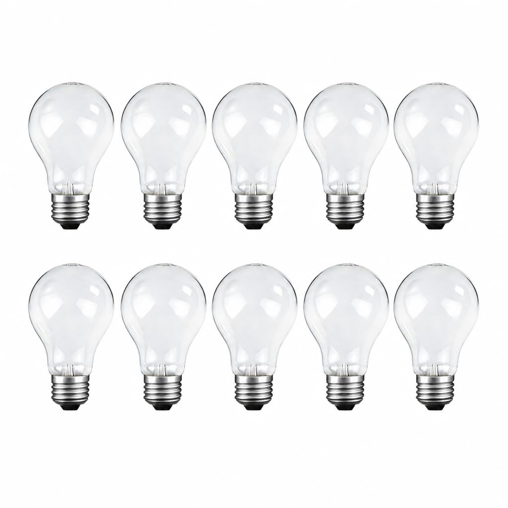 IWOPAN 60 Watt Incandescent Light Bulbs, Dimmable, 60W Equivalent, A19 Light Bulbs, E26 Base, for Ceiling Fan Light, Pendant Light, Table Lamp