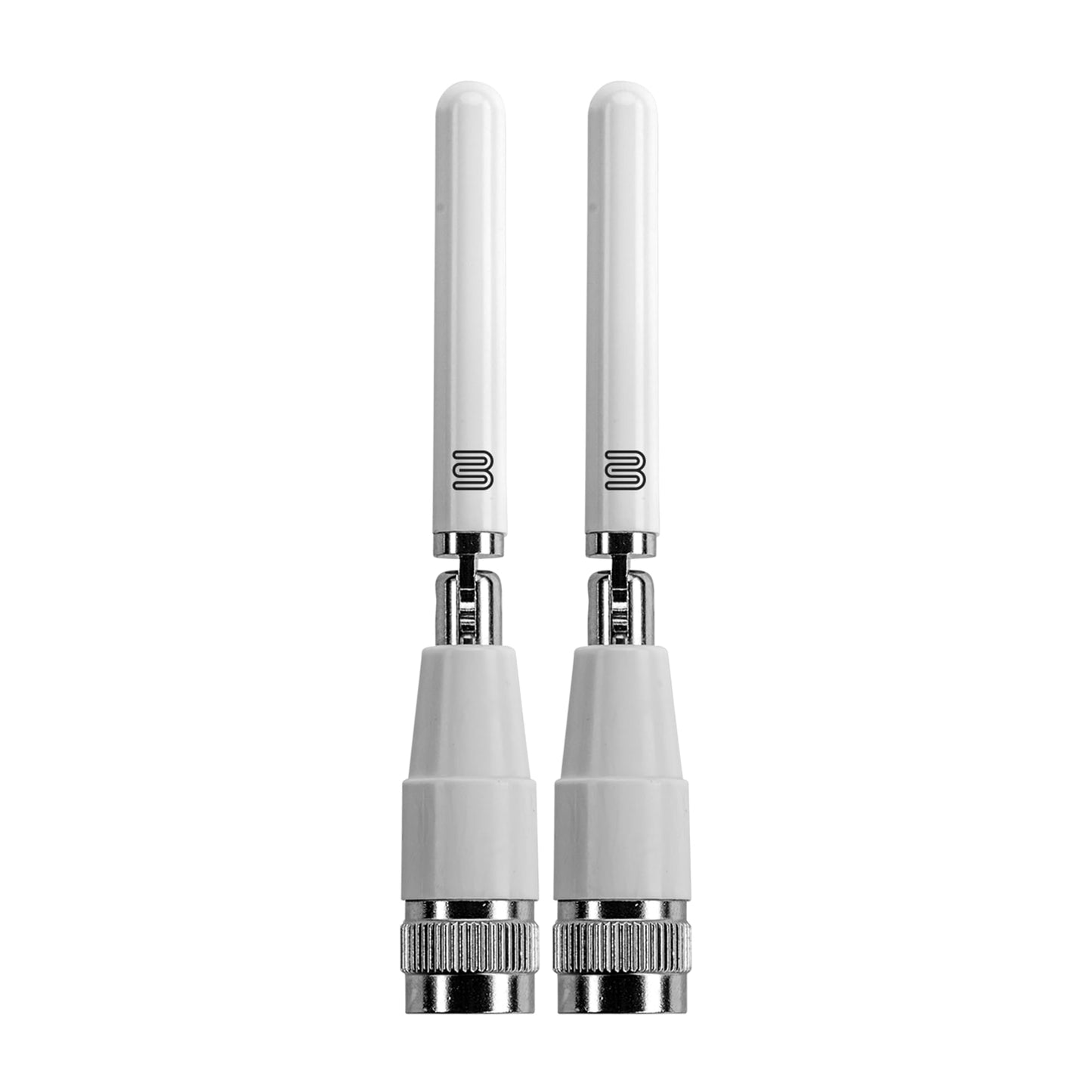 Bolton Dart WiFi Antenna 2-Pack | Monopole | Dual-Band 2.4/5.8-7.125 GHz | RP-SMA M Connector | Omnidirectional | Compact, Rotatable, Hinged Design |